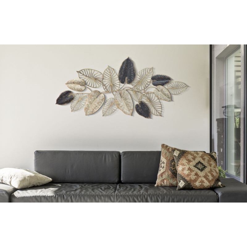 Painel de parede de ferro Century – Modelo A – 131x61 cm – Decoração de parede dourada Glam