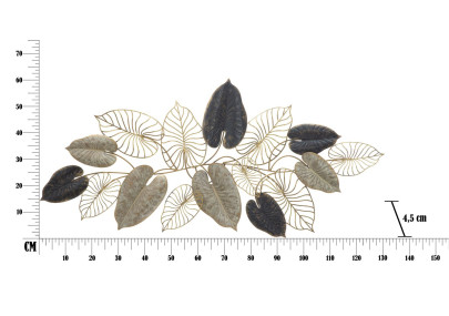 Panneau mural fer Century – Modèle A – 131x61 cm – Déco murale Glam dorée