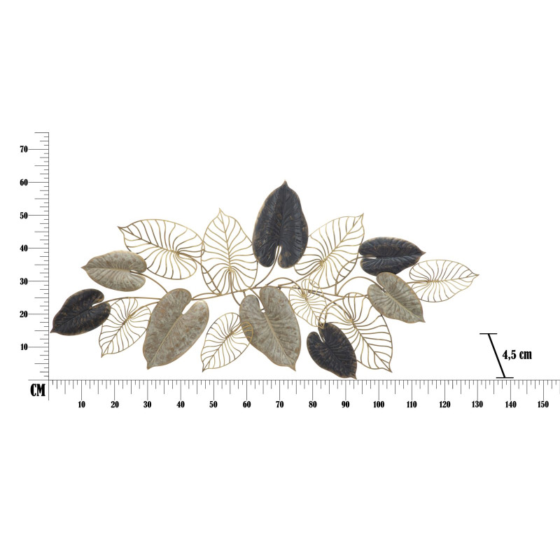 Panneau mural fer Century – Modèle A – 131x61 cm – Déco murale Glam dorée