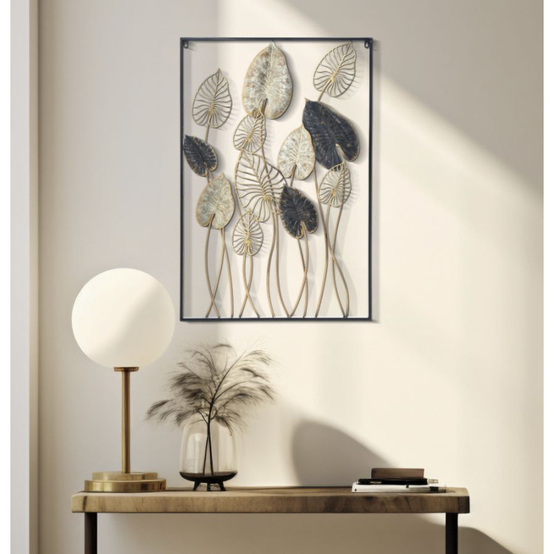 Painel de parede em ferro Century – Modelo B – 66x100 cm – Design refinado em metal