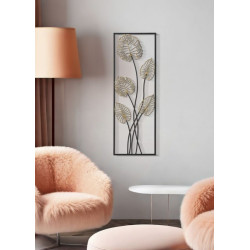 Painel de parede em ferro Luxy – Modelo A – 31x90 cm – Elegância Glam moderna