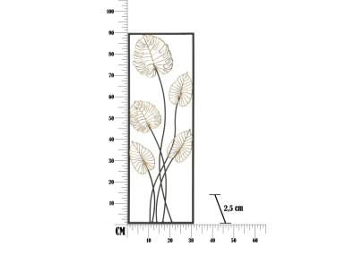 Pannello murale in ferro Luxy – Modello A – 31x90 cm – Eleganza Glam moderna