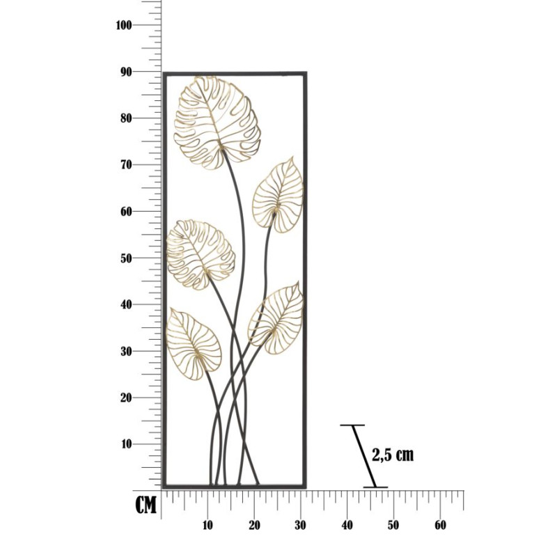 Pannello murale in ferro Luxy – Modello A – 31x90 cm – Eleganza Glam moderna