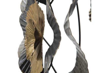 Panneau mural fer Otos – 100x80 cm – Style Glam design doré