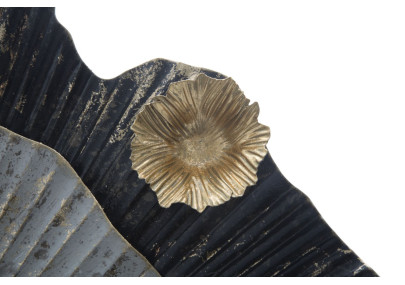 Panneau mural fer Otos – 100x80 cm – Style Glam design doré