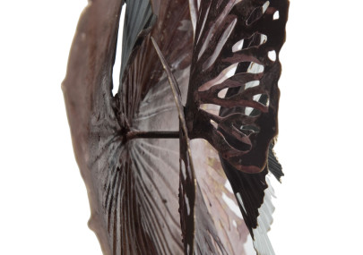 Pannello murale in ferro Bunga – 73x72 cm – Elegante fiore metallico Glam