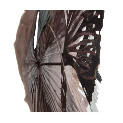 Painel de parede de ferro Bunga – 73x72 cm – Flor metálica glamorosa e elegante