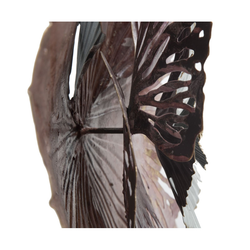 Pannello murale in ferro Bunga – 73x72 cm – Elegante fiore metallico Glam