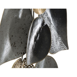 Pannello murale in ferro a mezza foglia – Modello B – 62x40 cm – Stile Glam naturale