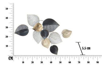 Panel de pared de hierro medio – Modelo B – 62x40 cm – Estilo Glam natural