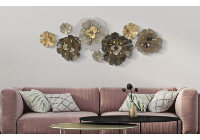 Pannello murale in ferro – 149x61 cm – Elegante decorazione moderna Glam