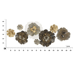 Painel de parede em ferro – 149x61 cm – Elegância decorativa Glam moderna