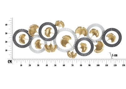 Pannello murale in ferro Arty – Modello B – 127x44 cm – Pannello murale creativo Glam