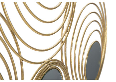 Panel de pared de hierro Rayons – 90x45 cm – Metal dorado efecto sol Glamour