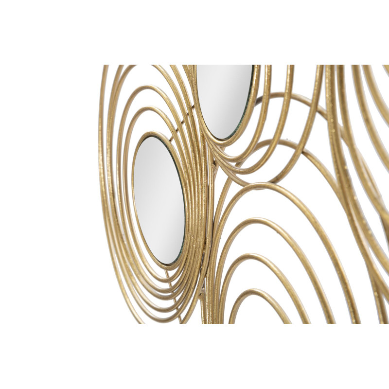 Painel de Parede Ferro Raios – 90x45 cm – Metal Dourado Efeito Sol Glamour