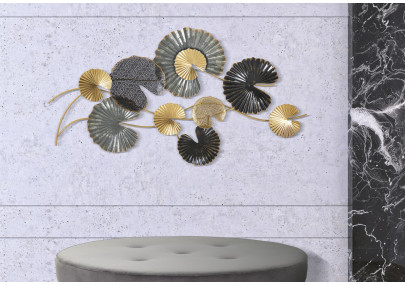 Painel de parede ferro -B- – 105x56 cm – Decoração de parede chique em metal