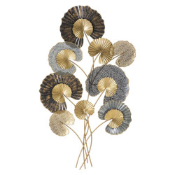 Panneau mural fer -C- – 63x109 cm – Design vertical Glam moderne