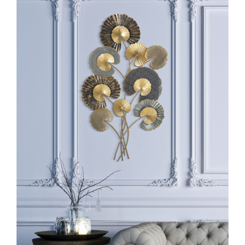 Panneau mural fer -C- – 63x109 cm – Design vertical Glam moderne