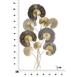 Panel de pared de hierro -C- – 63x109 cm – Diseño vertical Glam moderno