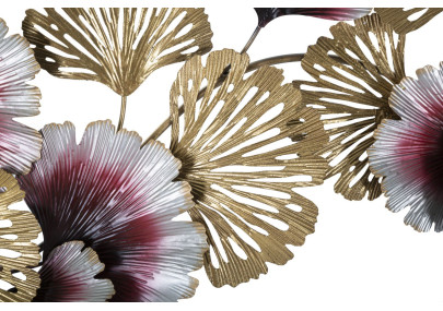 Painel de parede de ferro Cor – Modelo A – 130x54 cm – Painel dourado moderno Glam