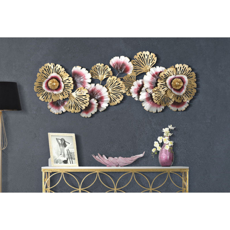 Panneau mural fer Couleur – Modèle A – 130x54 cm – Panneau doré moderne Glam