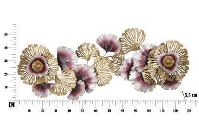 Panneau mural fer Couleur – Modèle A – 130x54 cm – Panneau doré moderne Glam