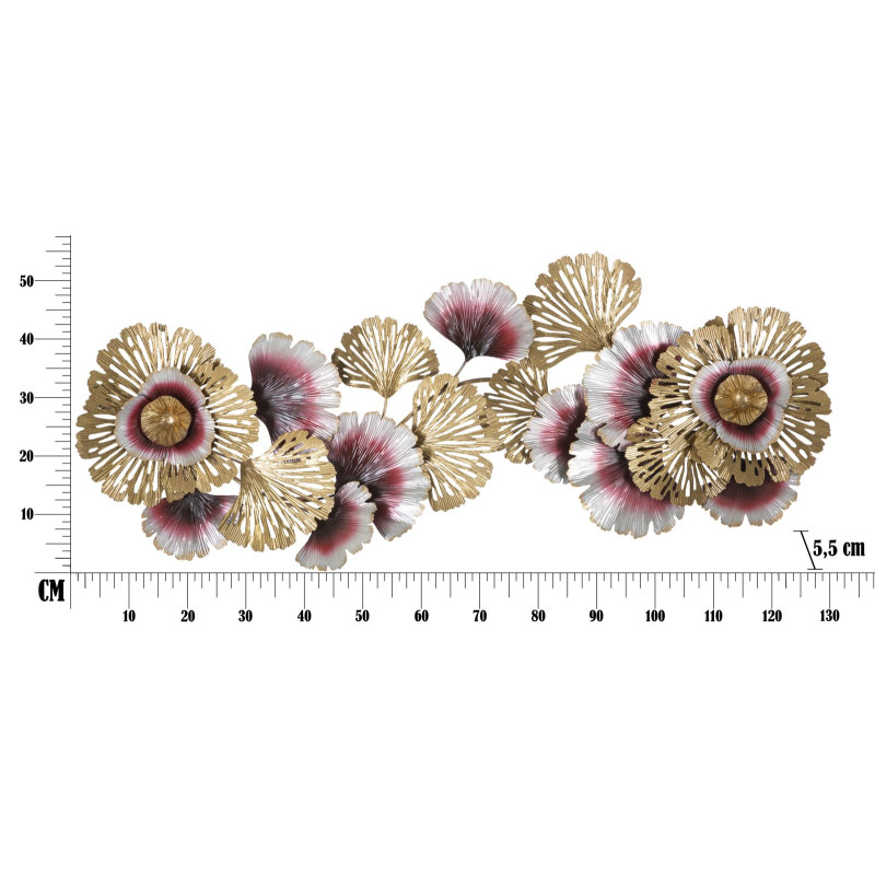 Pannello murale in ferro Colore – Modello A – 130x54 cm – Pannello dorato moderno Glam