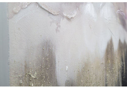 Pintura de pared Rosa Montaña – 80x60 cm – Paisaje suave y romántico Glam