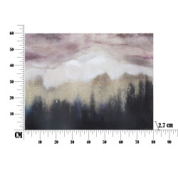 Pintura de pared Rosa Montaña – 80x60 cm – Paisaje suave y romántico Glam