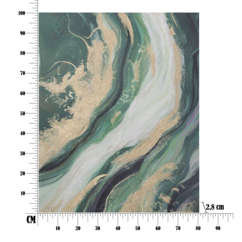 Pintura mural Greenery – 80x100 cm – Deco naturaleza chic y moderna Glam