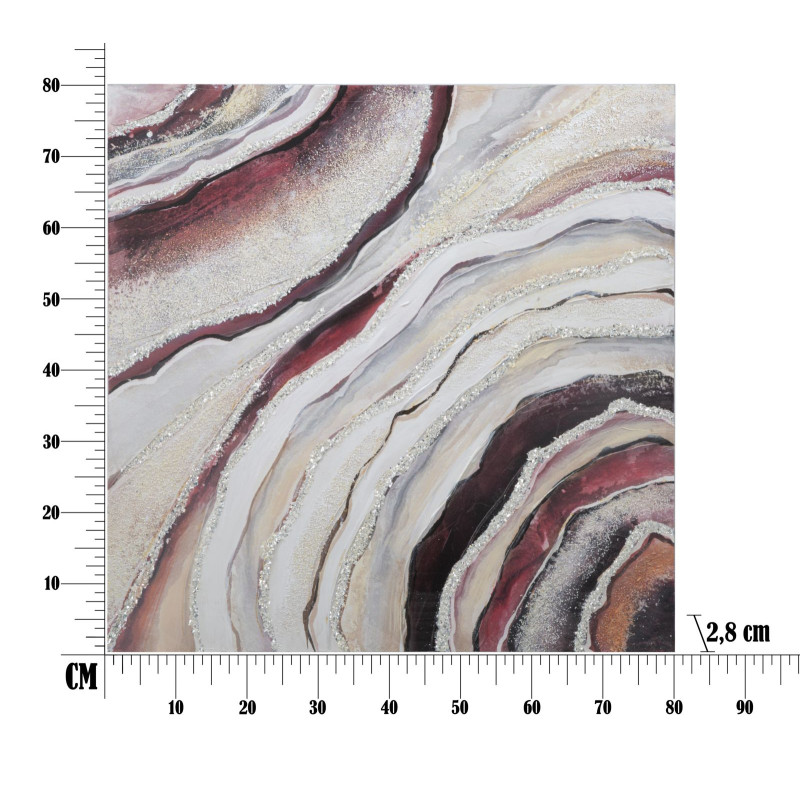 Pittura murale da dipingere – 80x80 cm – Tela Glam personalizzabile