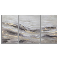 Pittura murale Monty – Set da 3 pezzi – 45x80 / 60x80 cm – Trittico artistico Glam