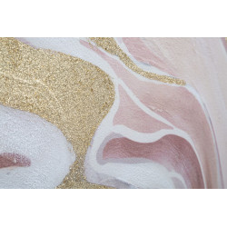 Pintura de Parede Pinkly – 80x80 cm – Toque Rosa Glam Suave e Feminino