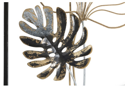 **Italiano:** Pannello murale in ferro Plam – Modello B – 28x74 cm – Déco Glam essenziale e moderno