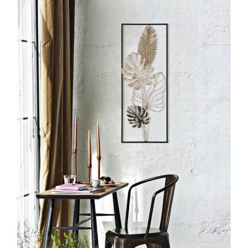 Panel de pared de hierro Plam – Modelo B – 28x74 cm – Deco Glam depurada y moderna