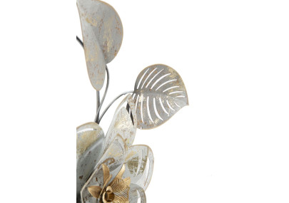 Pannello murale in ferro battuto Artic – 39x67 cm – Motivo floreale Glam elegante