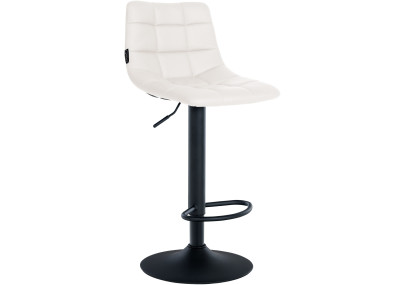 Lot de 2 tabourets de bar Jerry simili cuir noir blanc