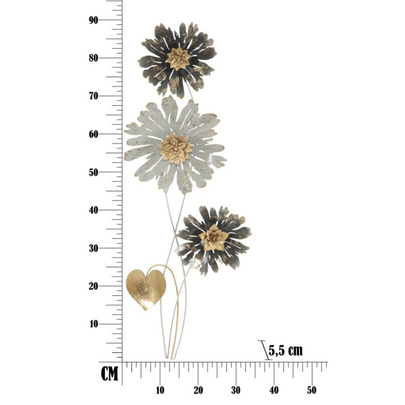 Panneau mural en fer Simplement – 35x88 cm – Déco murale sobre et moderne