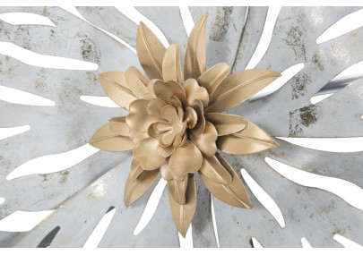 Pannello murale in ferro Lory – 140x74 cm – Struttura metallica spettacolare Glam