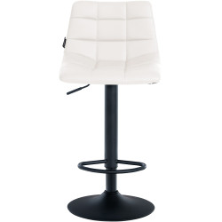 Lot de 2 tabourets de bar Jerry, similicuir, noirs blanc