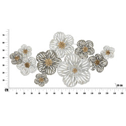 Panneau mural en fer Lory – 140x74 cm – Structure métallique Glam spectaculaire