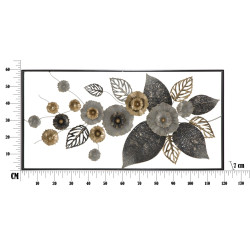 Telaio da parete in ferro Plus – 120x59 cm – Raffinata decorazione geometrica Glam