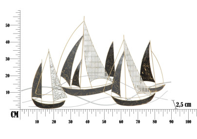Painel de parede em ferro Velier – 91x55 cm – Estilo industrial chique e autêntico