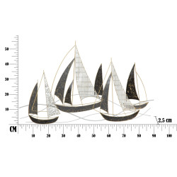 Panneau mural en fer Velier – 91x55 cm – Style industriel chic et authentique