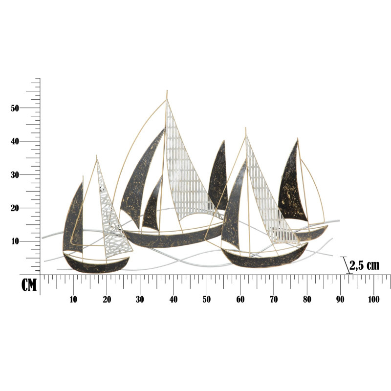 Painel de parede em ferro Velier – 91x55 cm – Estilo industrial chique e autêntico