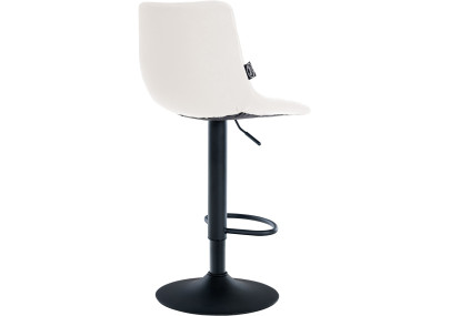 Lot de 2 tabourets de bar Jerry simili cuir noir blanc