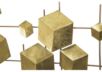 Panel de pared de hierro abstracto – 90x50 cm – Composición artística glamorosa moderna