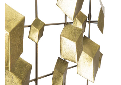 Pannello murale in ferro astratto – 90x50 cm – Composizione artistica moderna Glam