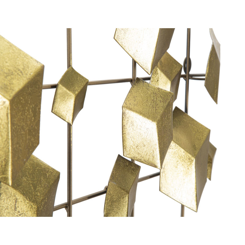 Pannello murale in ferro astratto – 90x50 cm – Composizione artistica moderna Glam