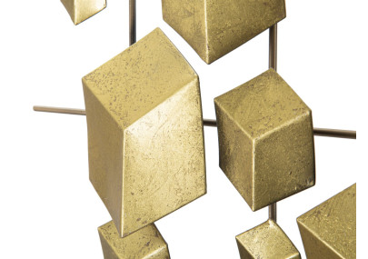 Panel de pared de hierro abstracto – 90x50 cm – Composición artística glamorosa moderna